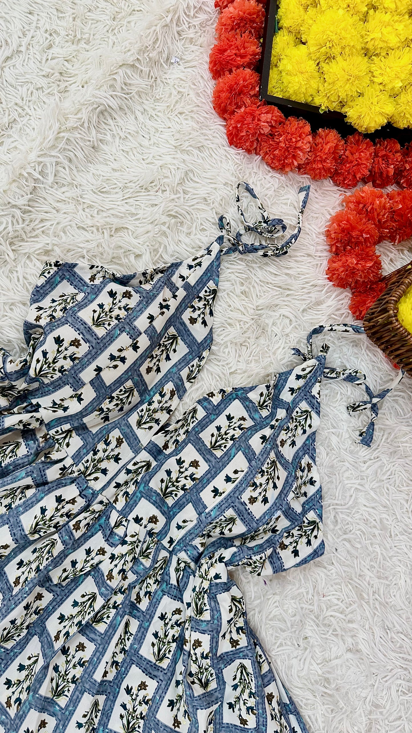 Baby blue short kurti