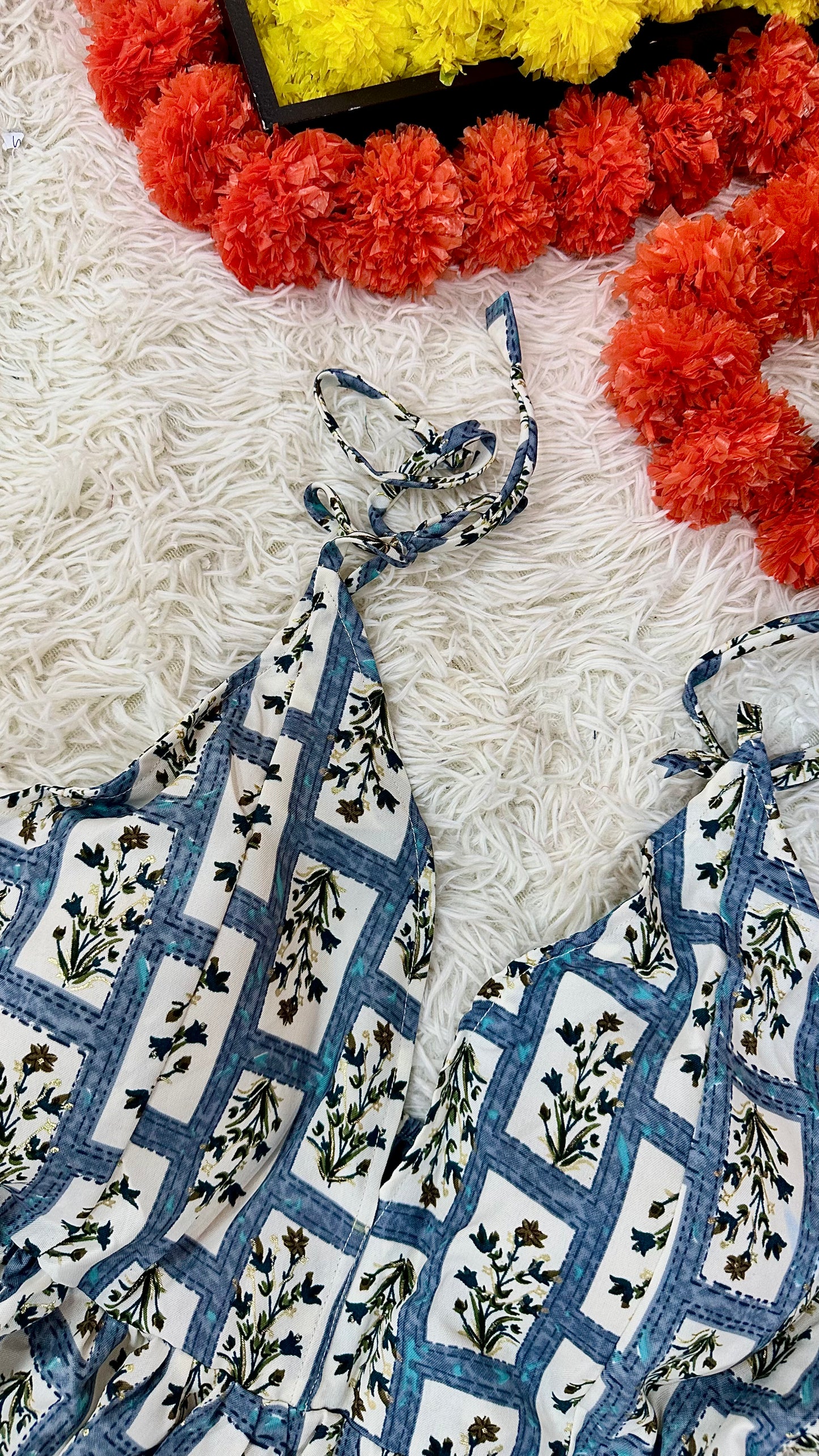 Baby blue short kurti