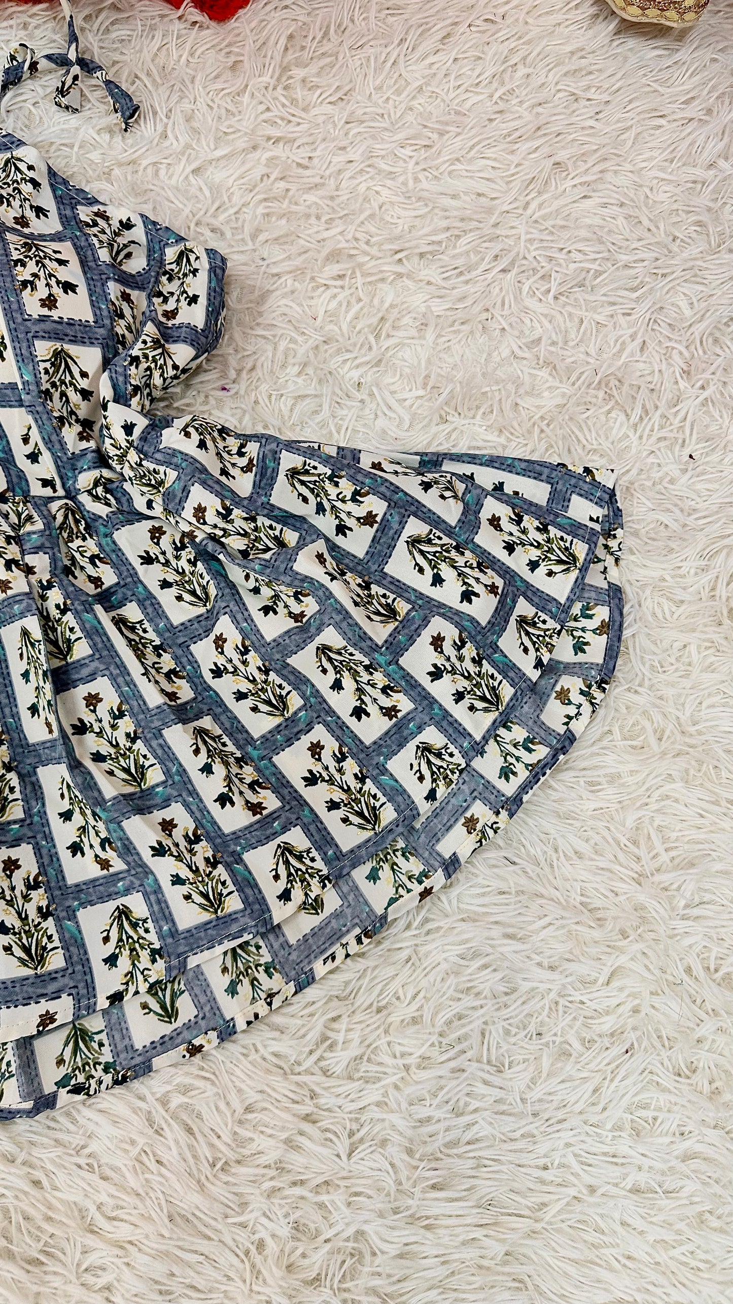 Baby blue short kurti