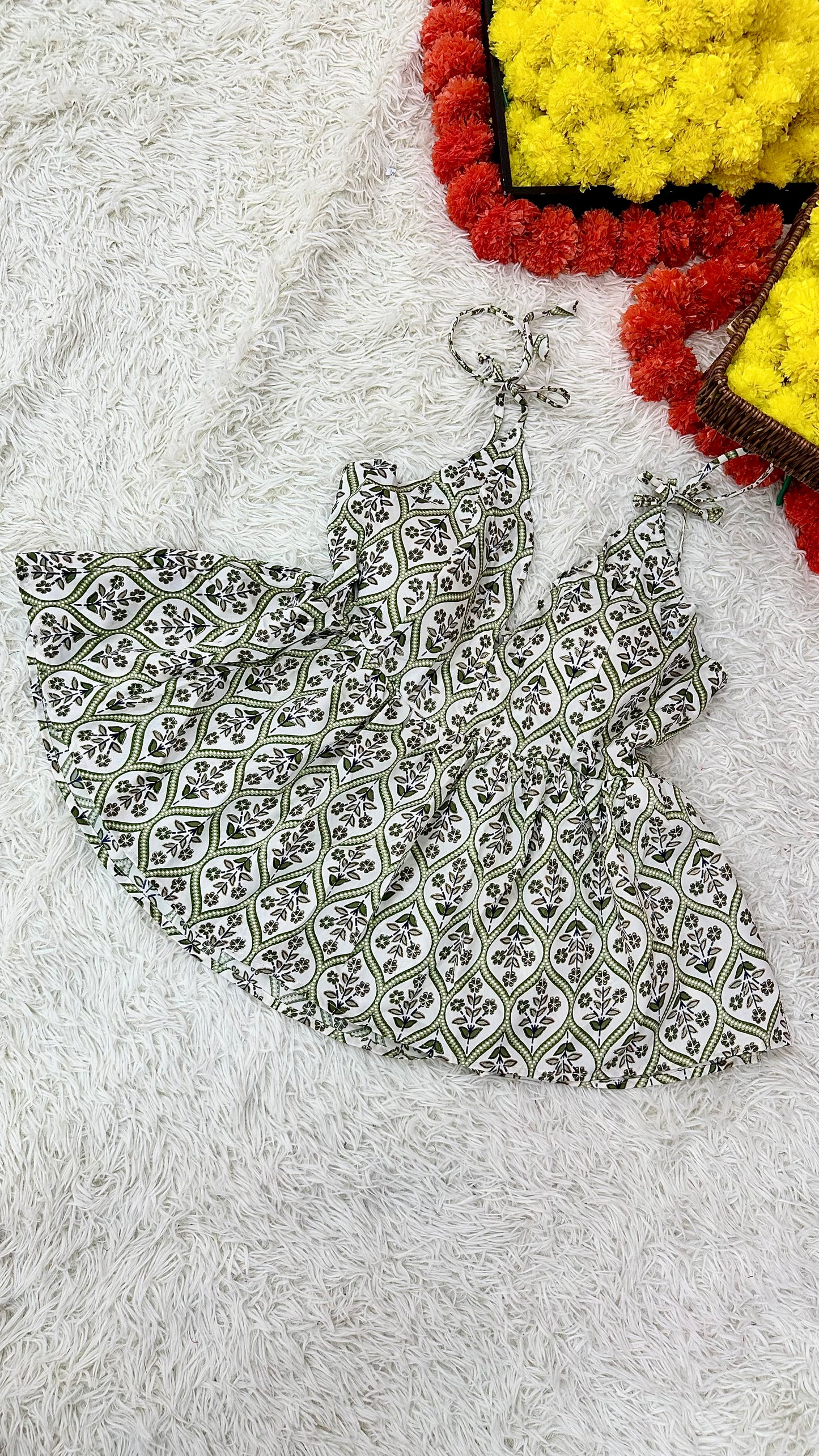 Green short kurti