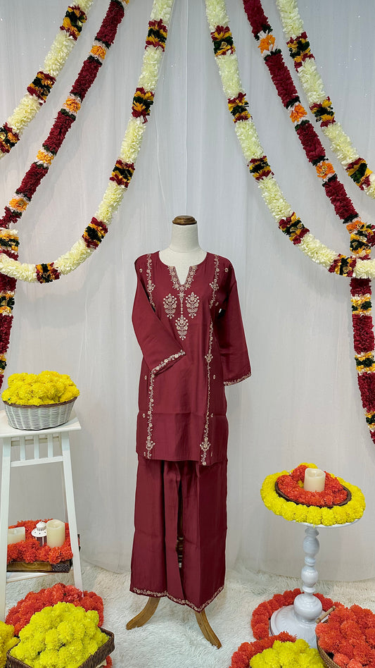 Maroon co-ord set