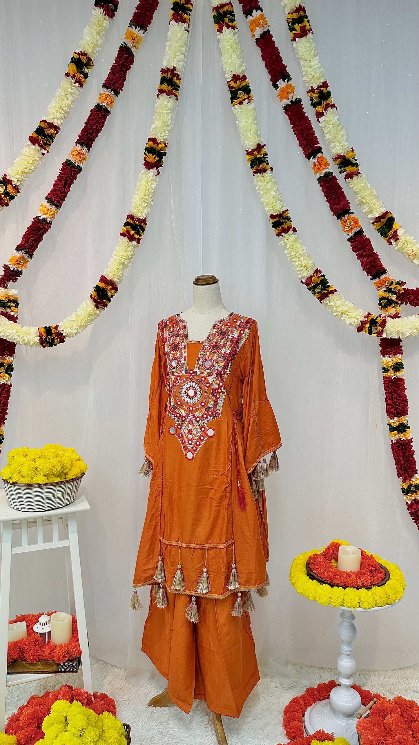 Orange kurti set