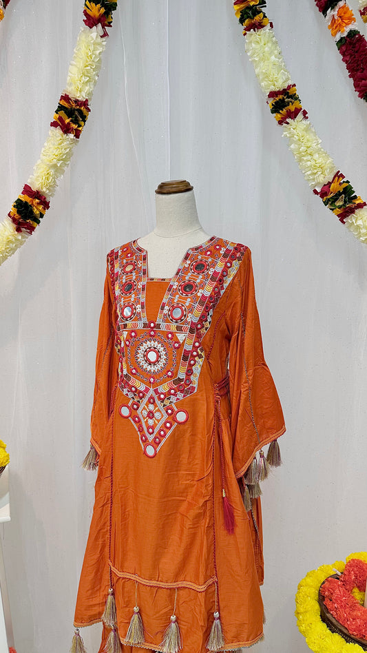 Orange kurti set
