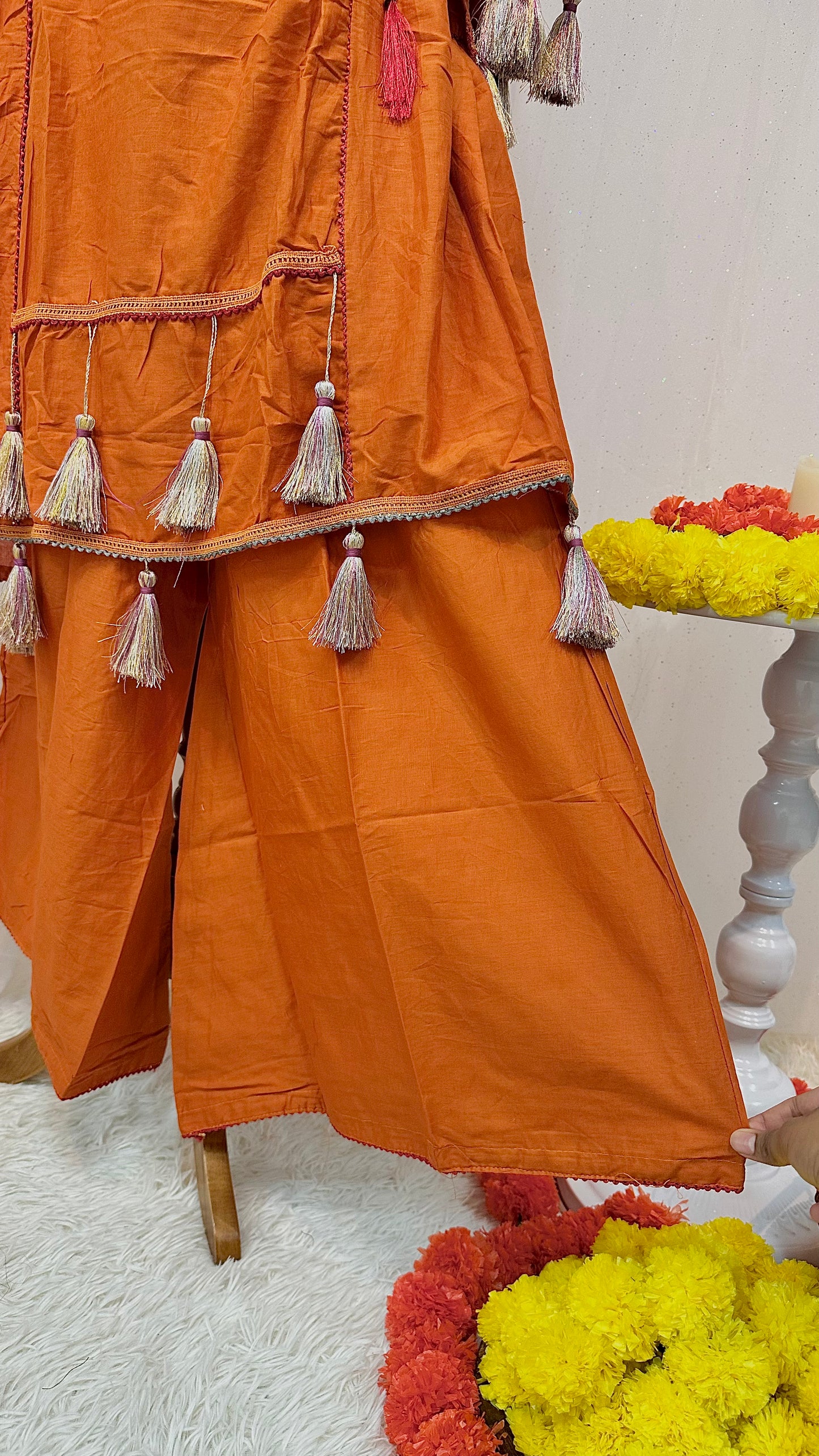 Orange kurti set