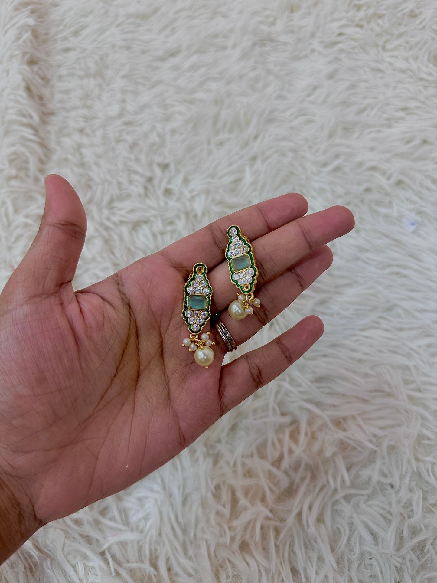 Powder blue earrings