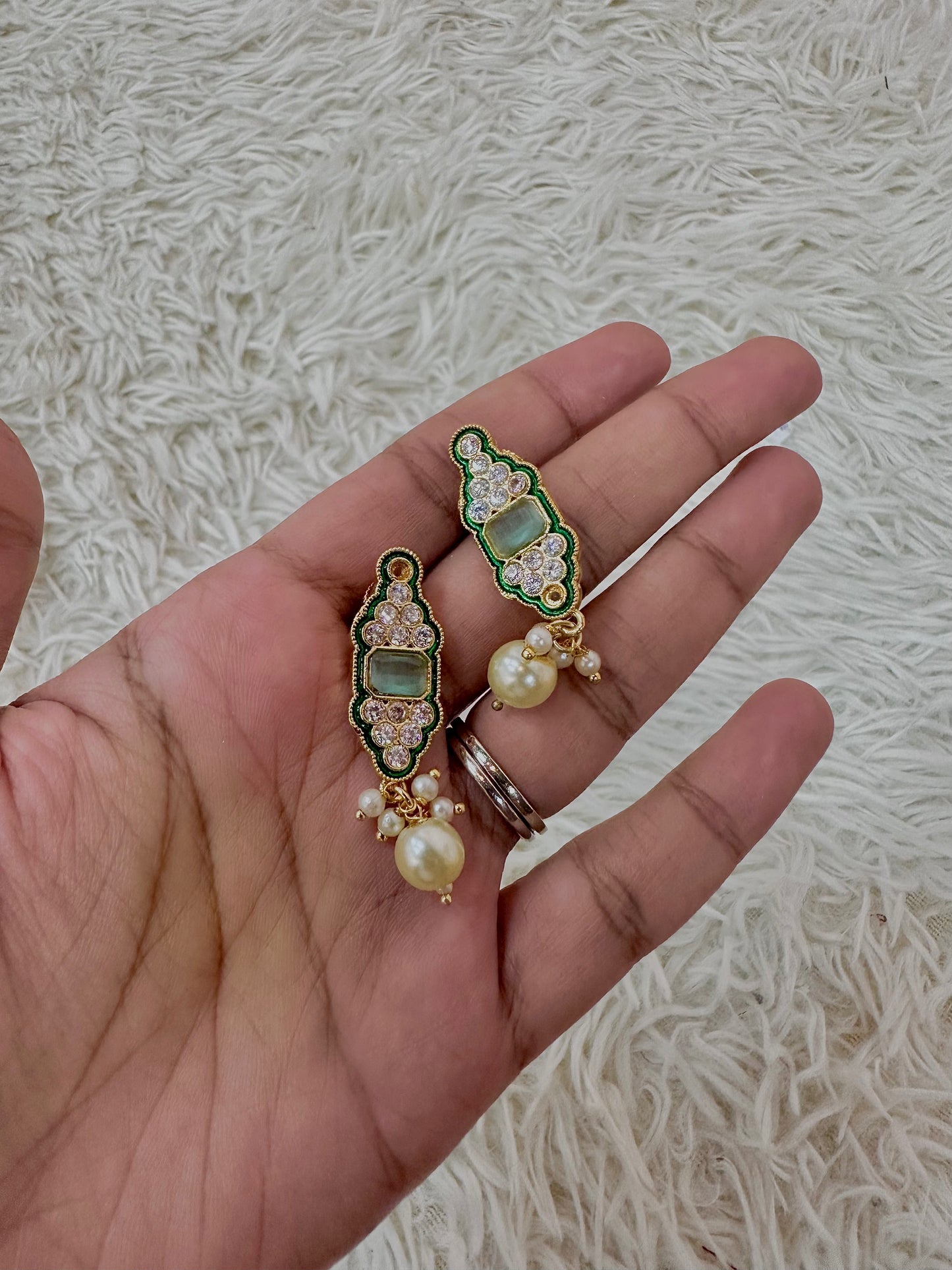 Powder blue earrings