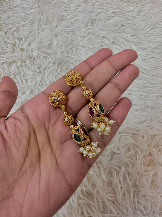 Rudraksha earrings