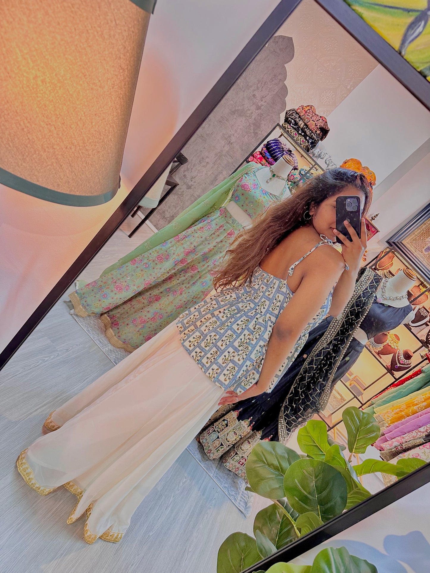 Baby blue short kurti