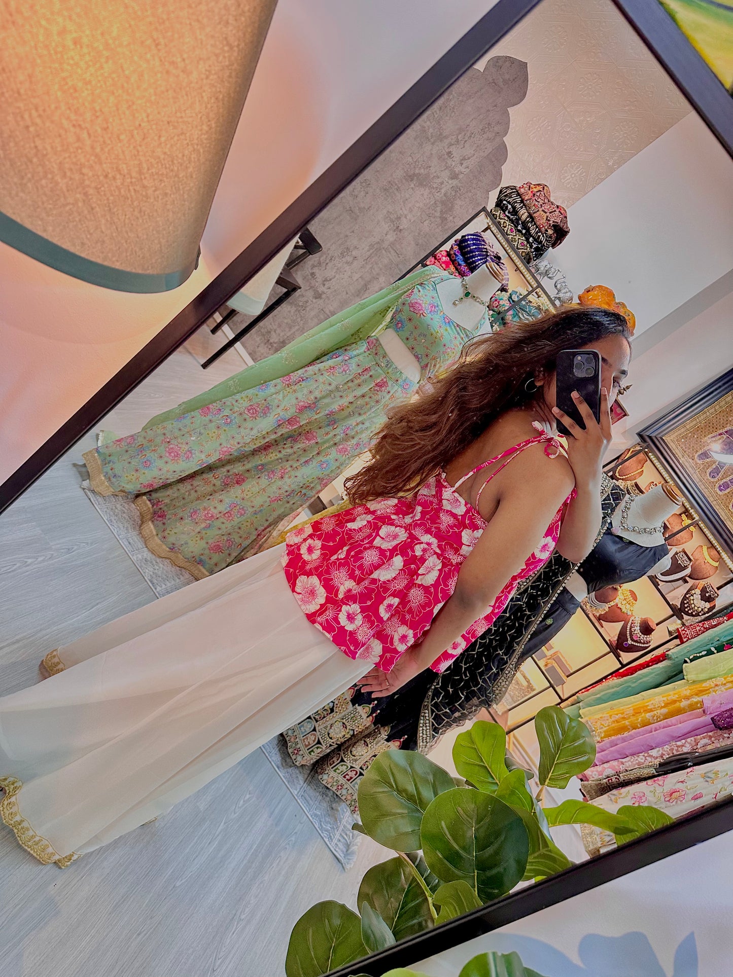 Short hot pink kurti