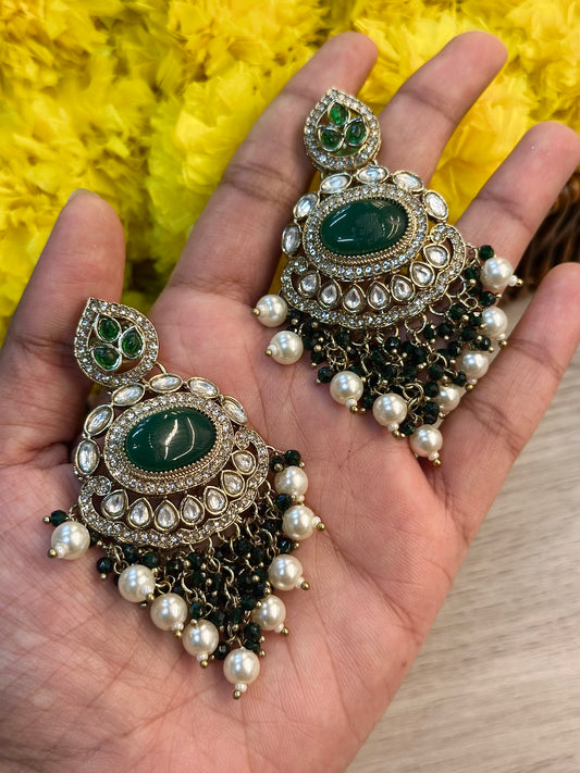 Emerald raindrop earrings