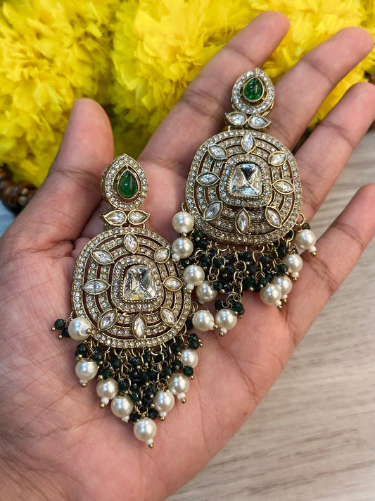 Emerald candy earrings