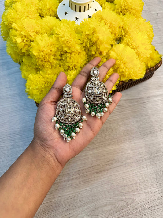 Green candy earrings