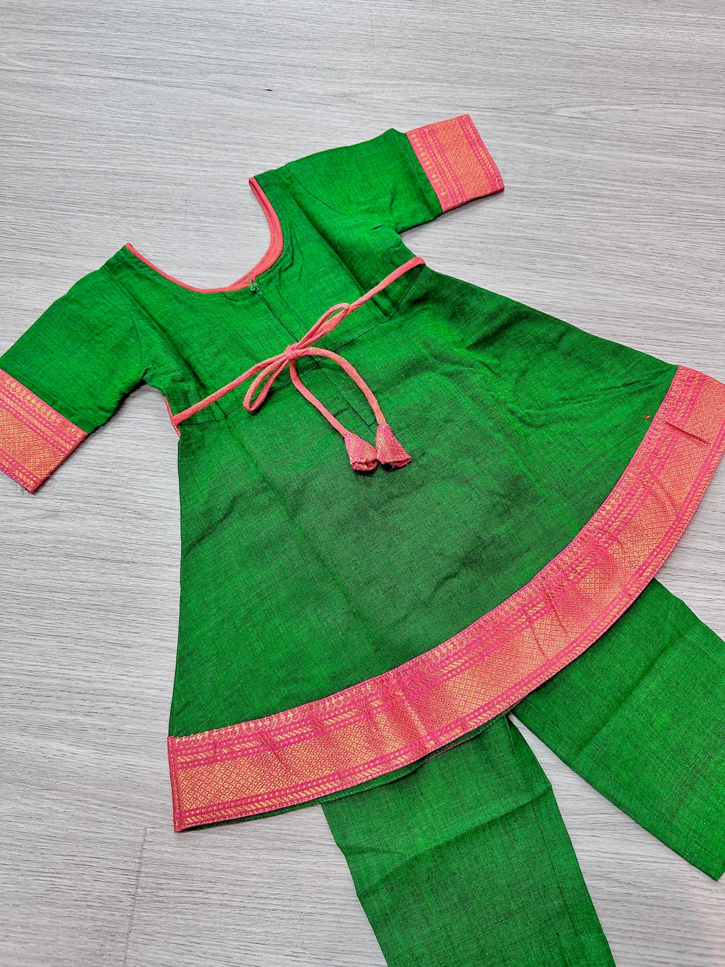 Green cotton anarkali