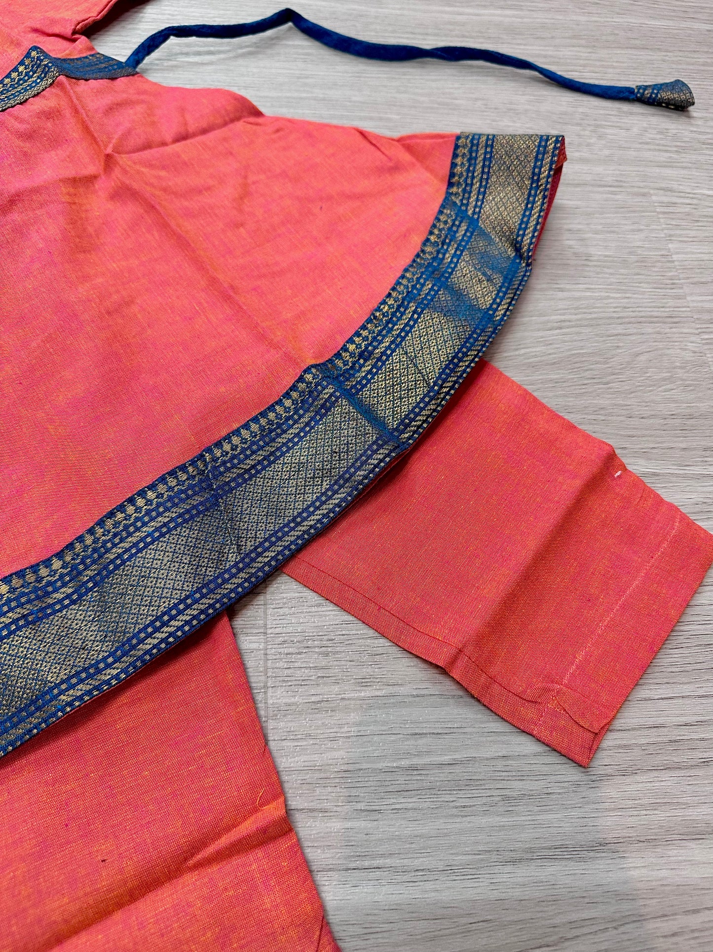 Pink cotton anarkali