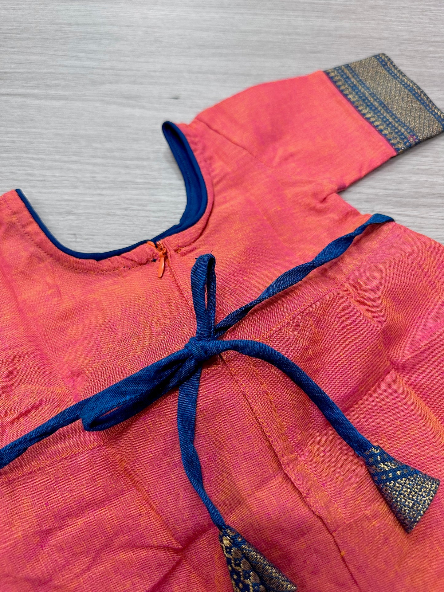 Pink cotton anarkali