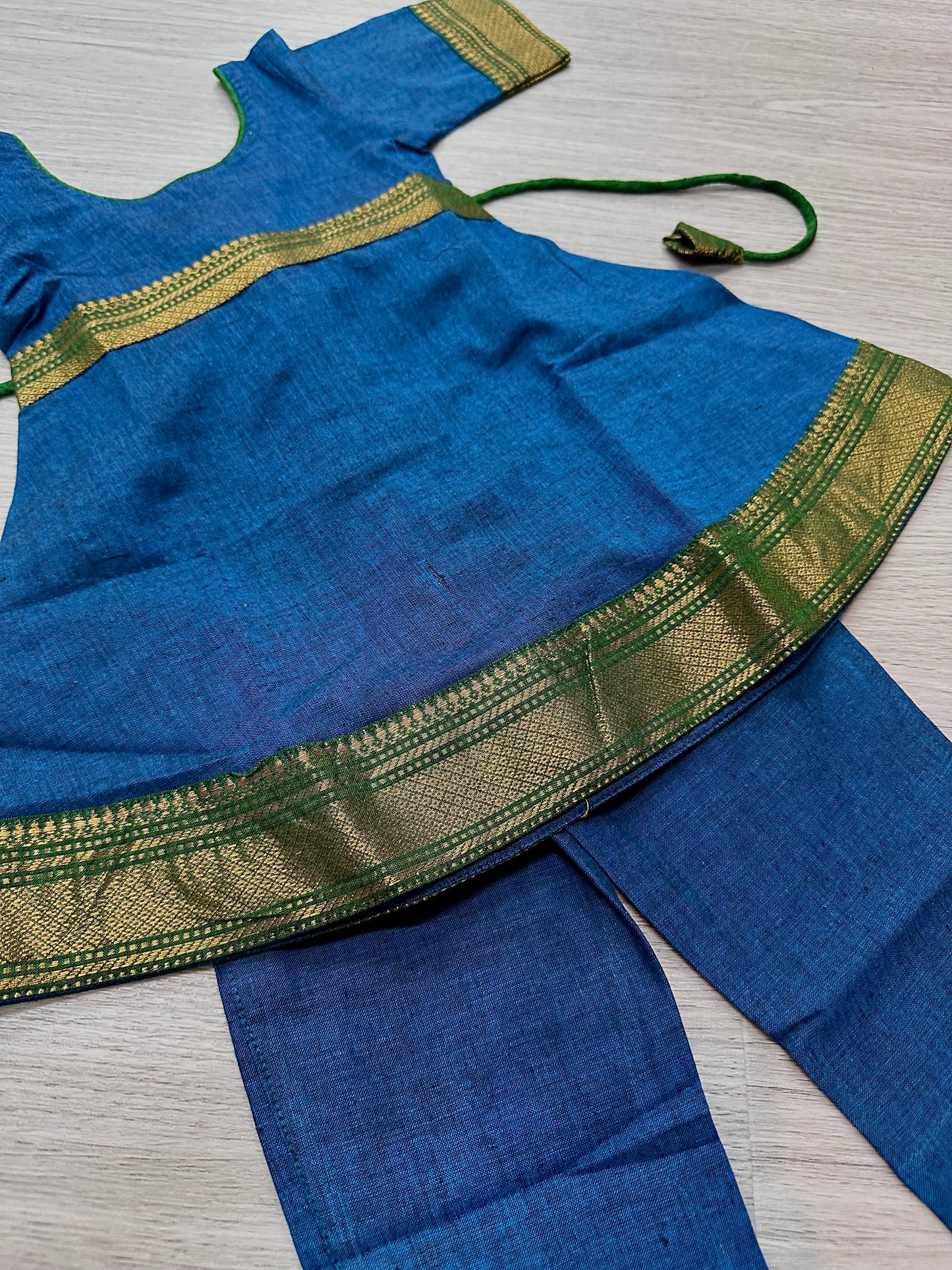 Blue cotton anarkali