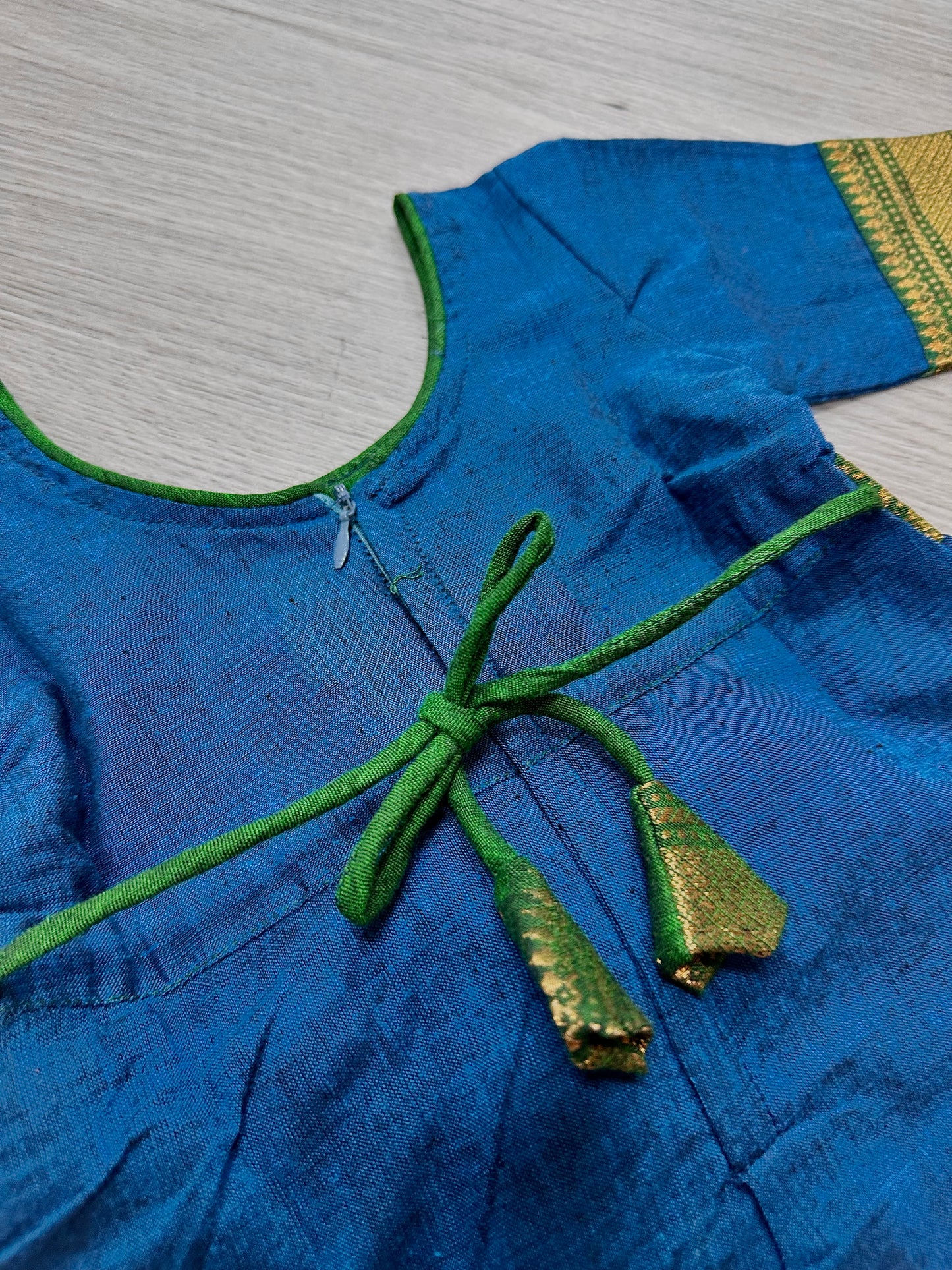 Blue cotton anarkali
