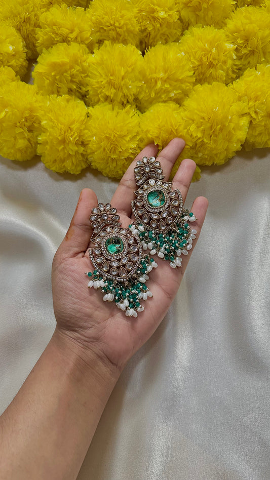 Marble turquoise earrings