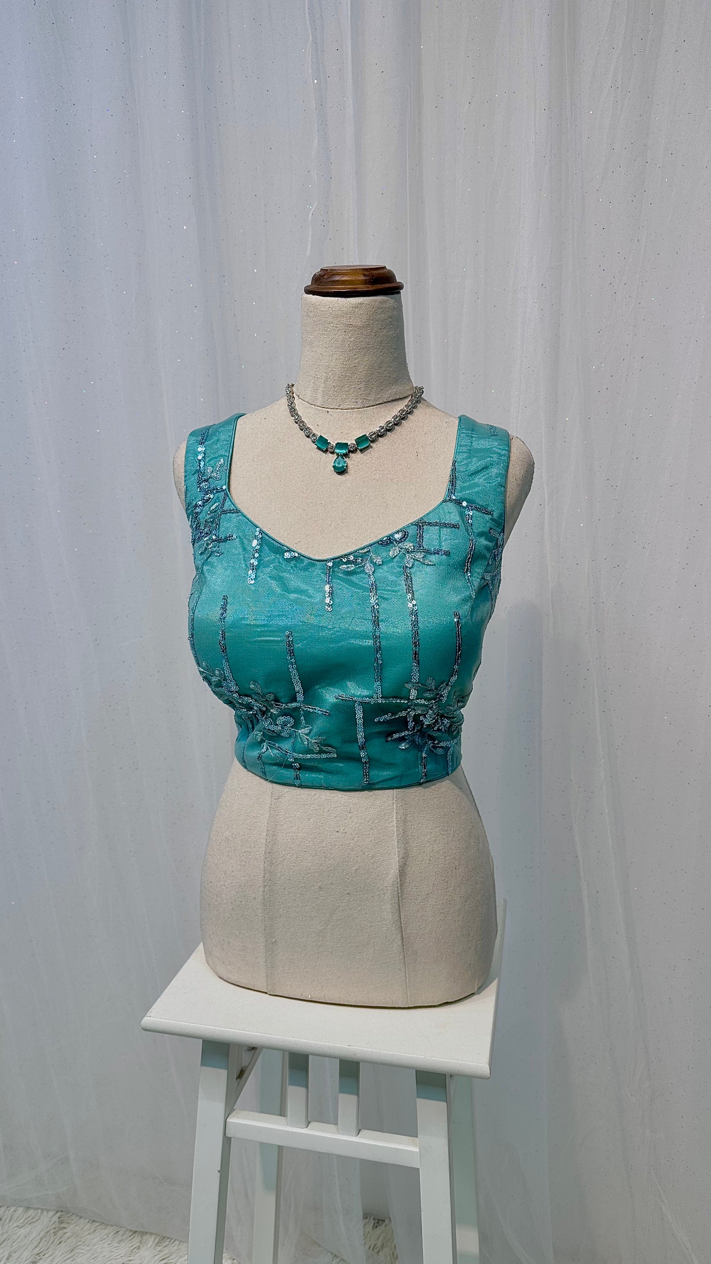 Aqua green blouse
