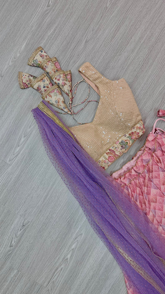 Pastel multicolor lehenga