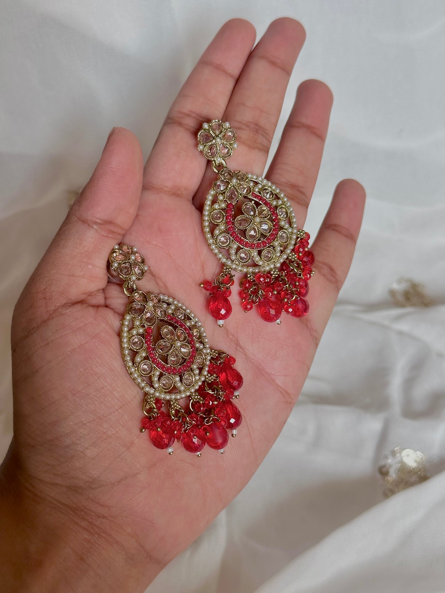 Red earrings