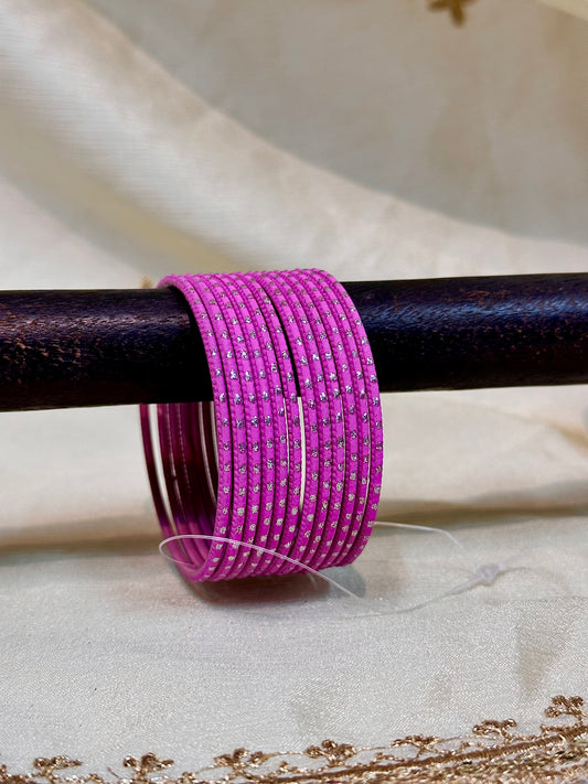 2.4 fuchsia pink bangles