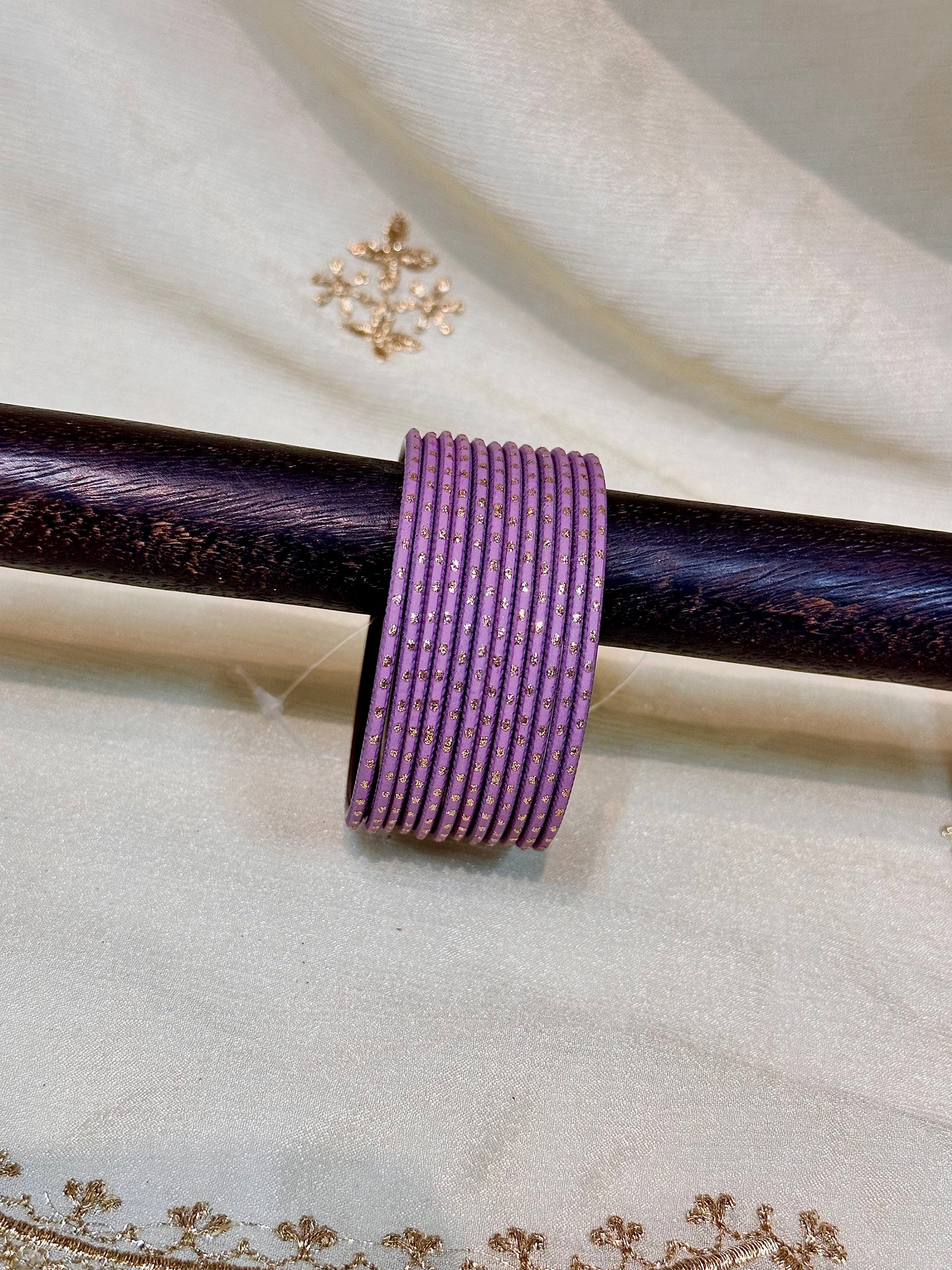 2.4 mauve purple shimmer bangles