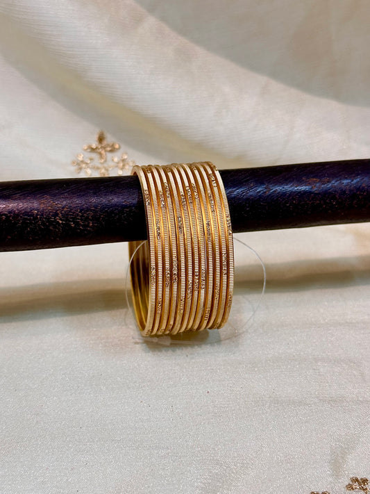 2.4 gold shimmer bangles