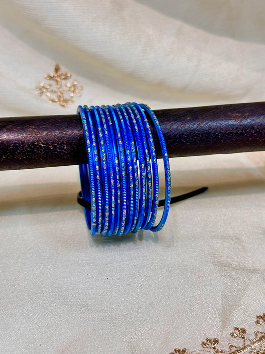 2.4 ocean blue shimmer bangles