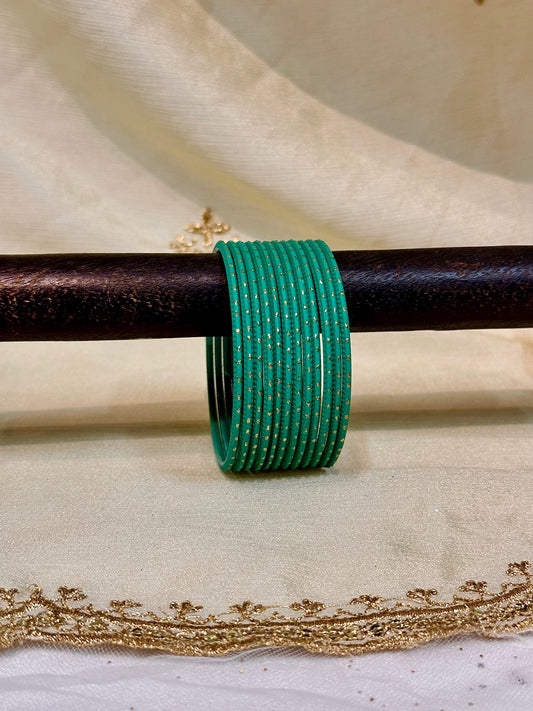 2.4 shamrock green shimmer bangles