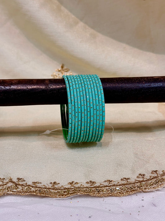 2.4 turquoise shimmer bangles