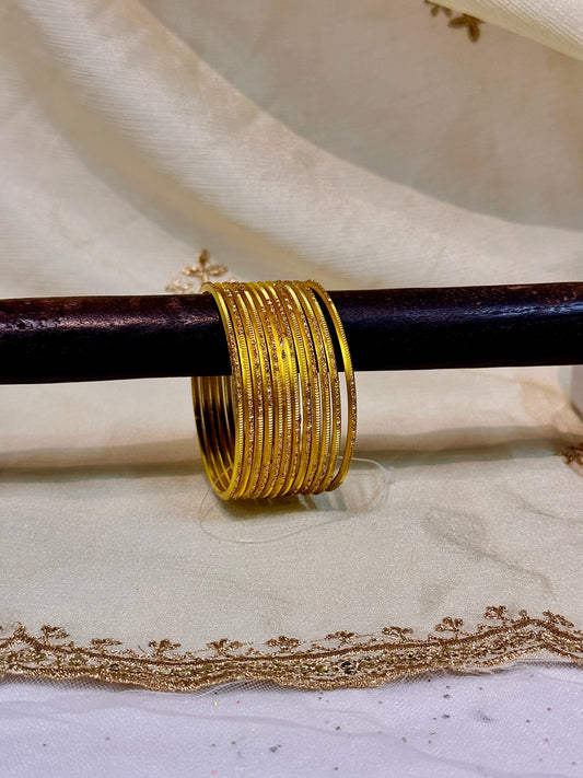 2.4 banana yellow shimmer bangles