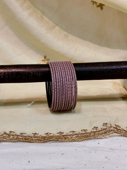 2.6 mauve purple shimmer bangles