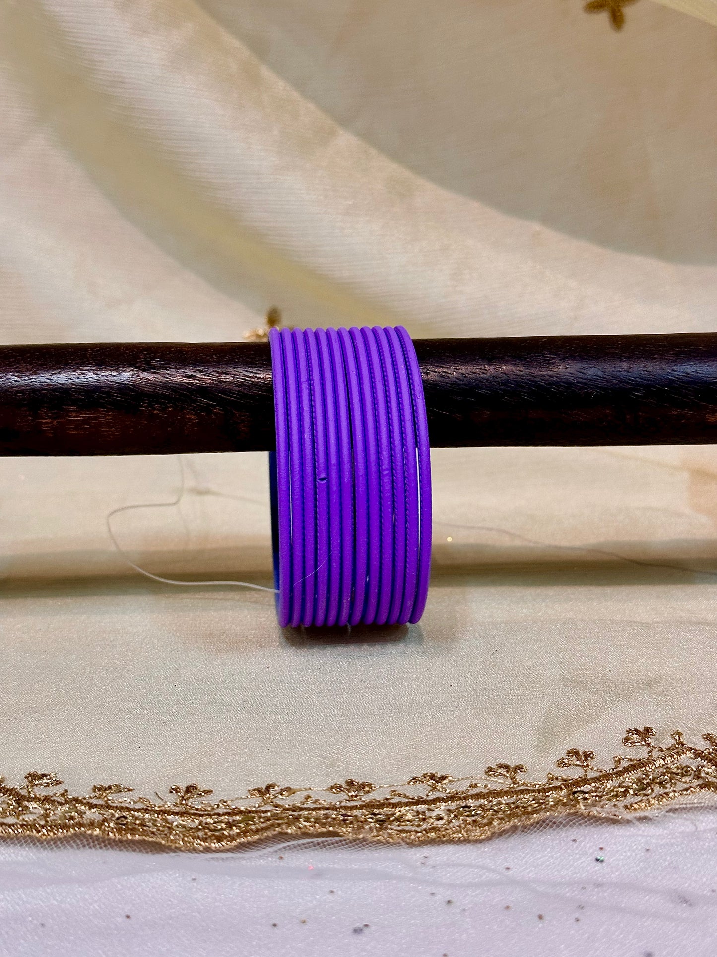 2.6 violet purple plain matte bangles