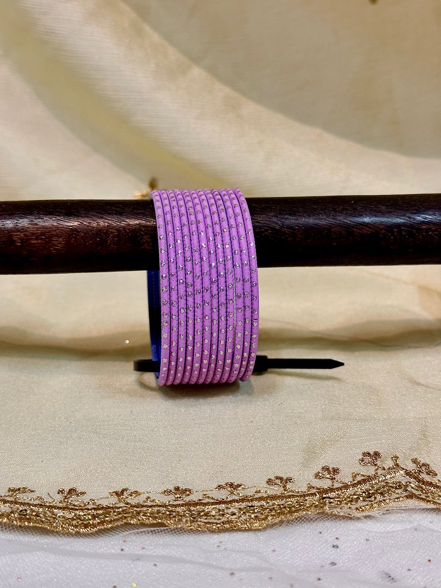 2.6 lavender purple shimmer bangles