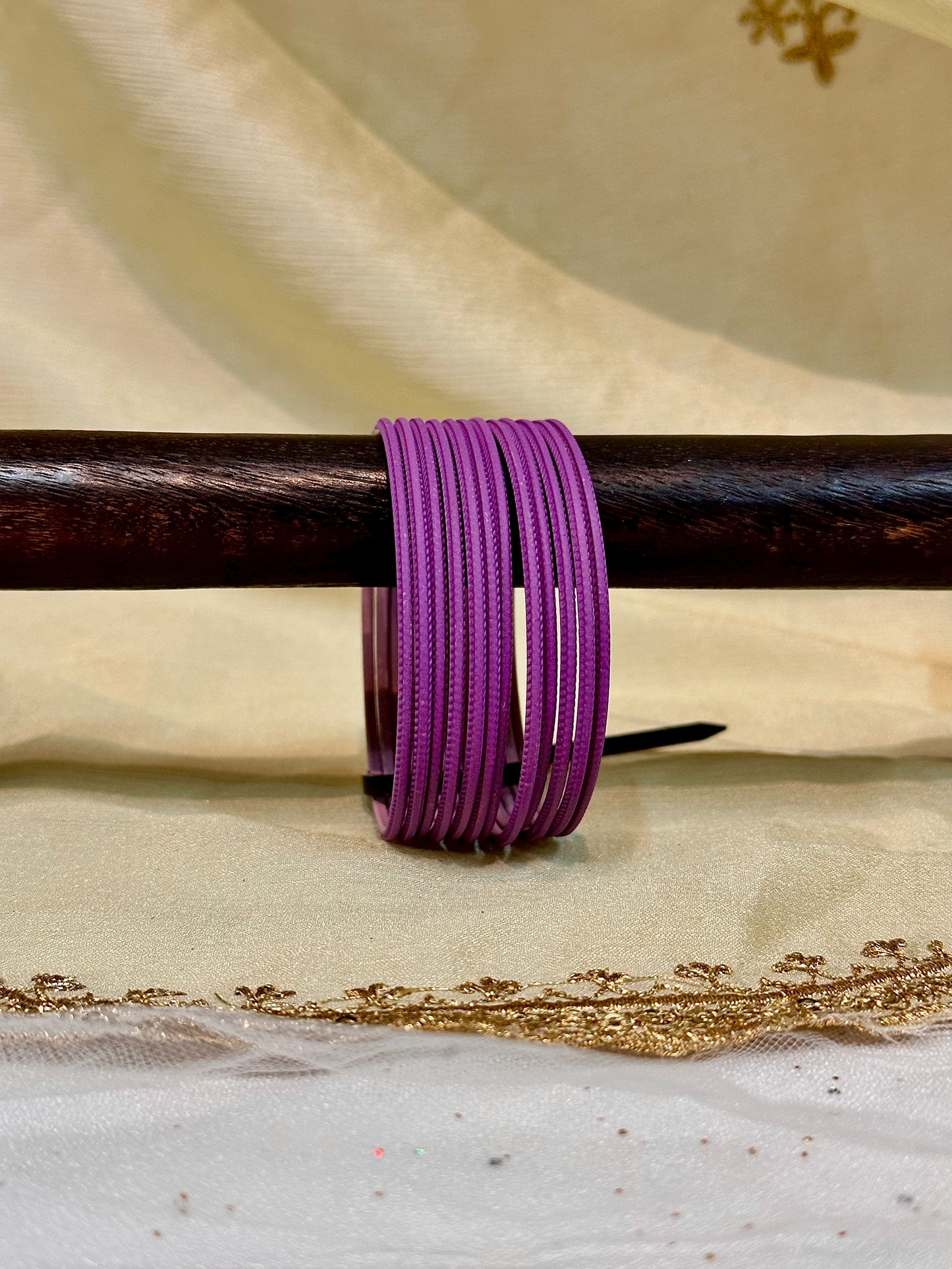 2.6 grape purple plain matte bangles