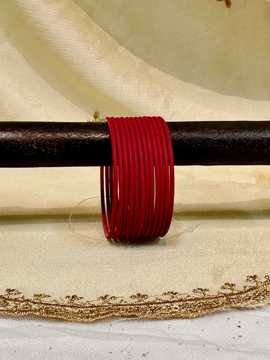 2.6 dark red plain matte bangles