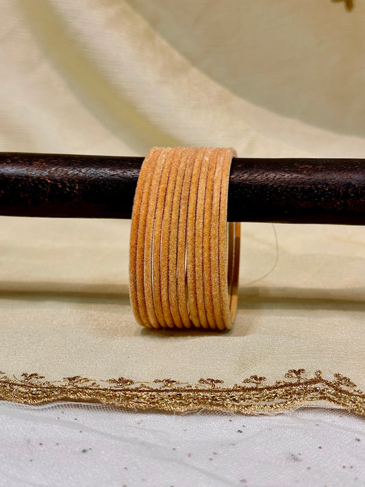 2.6 crayola peach velvet bangles