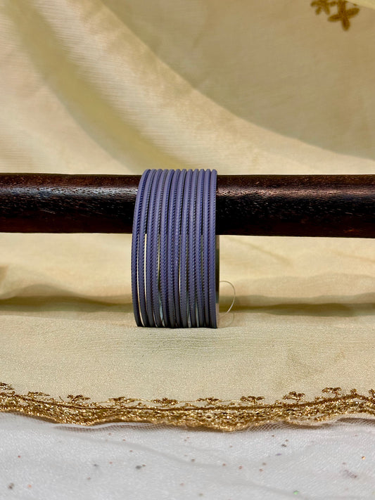 2.6 pewter grey plain bangles