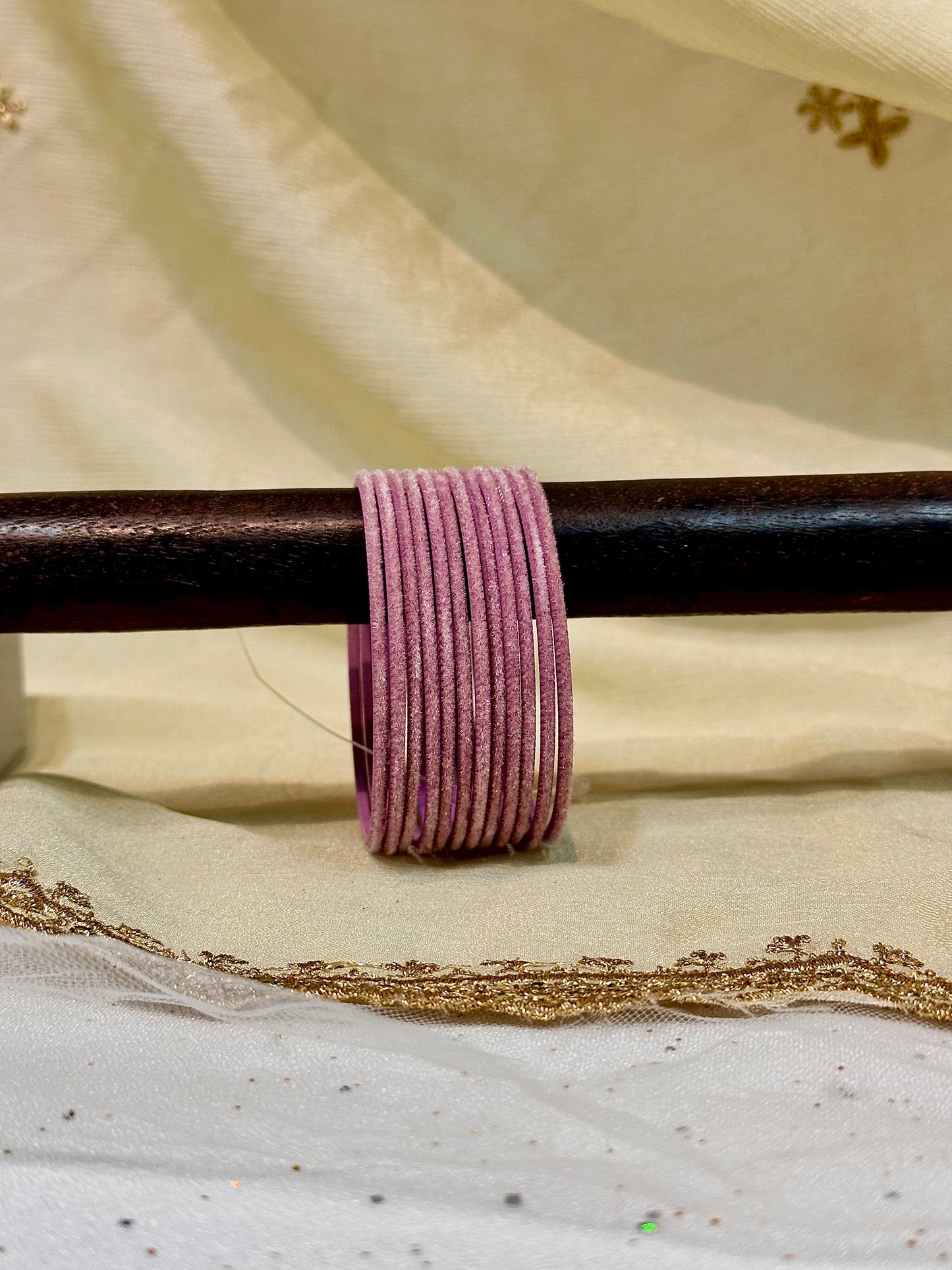 2.6 plum purple velvet bangles