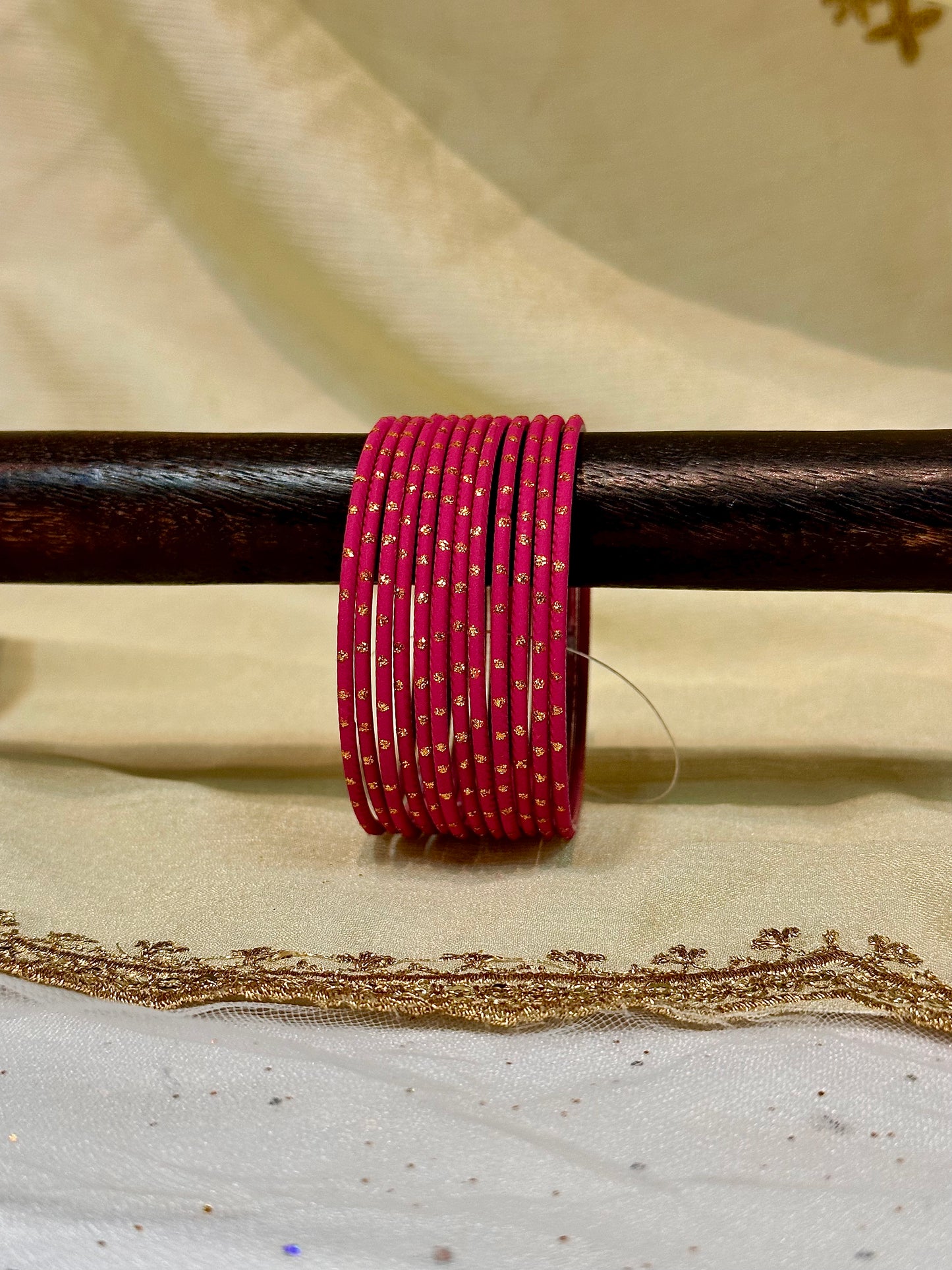 2.6 cerise pink shimmer bangles