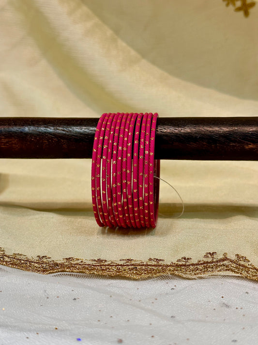 2.6 cerise pink shimmer bangles