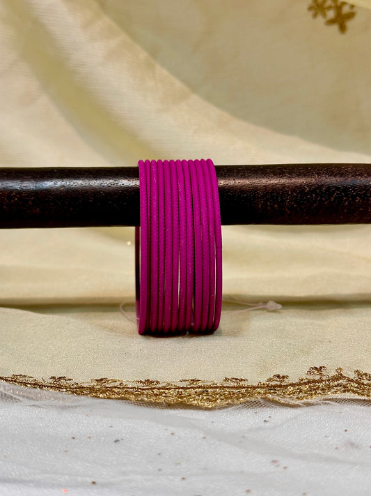 2.6 barbie pink matte bangles