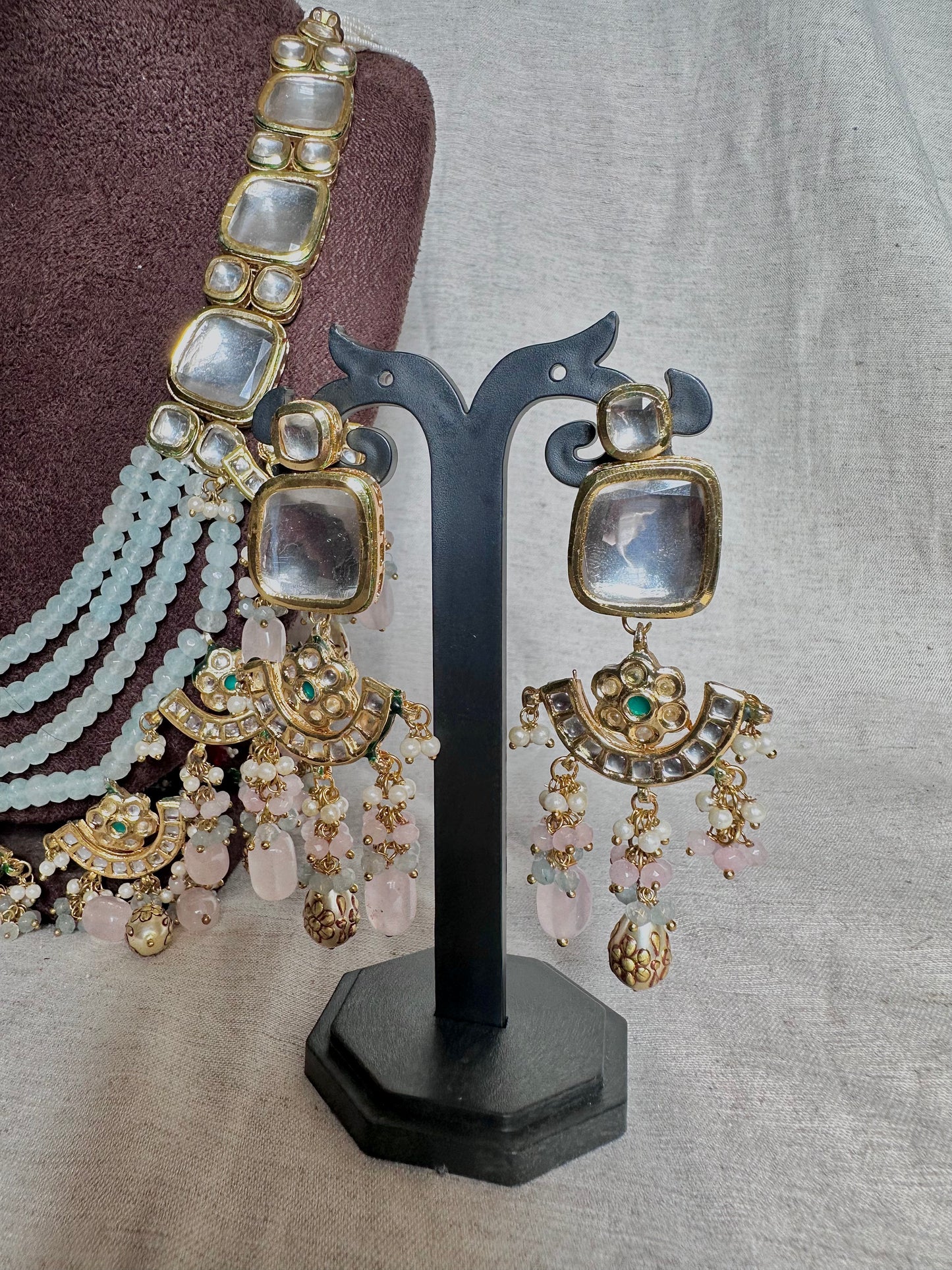 Premium kundan long chain set