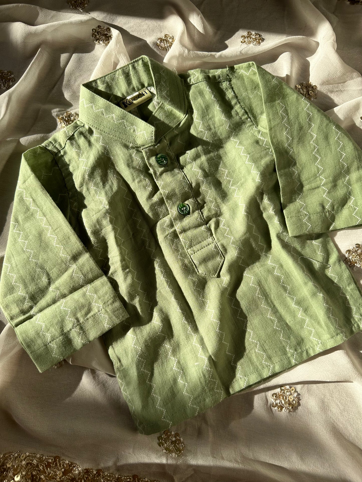 Mint green premium cotton kurta top