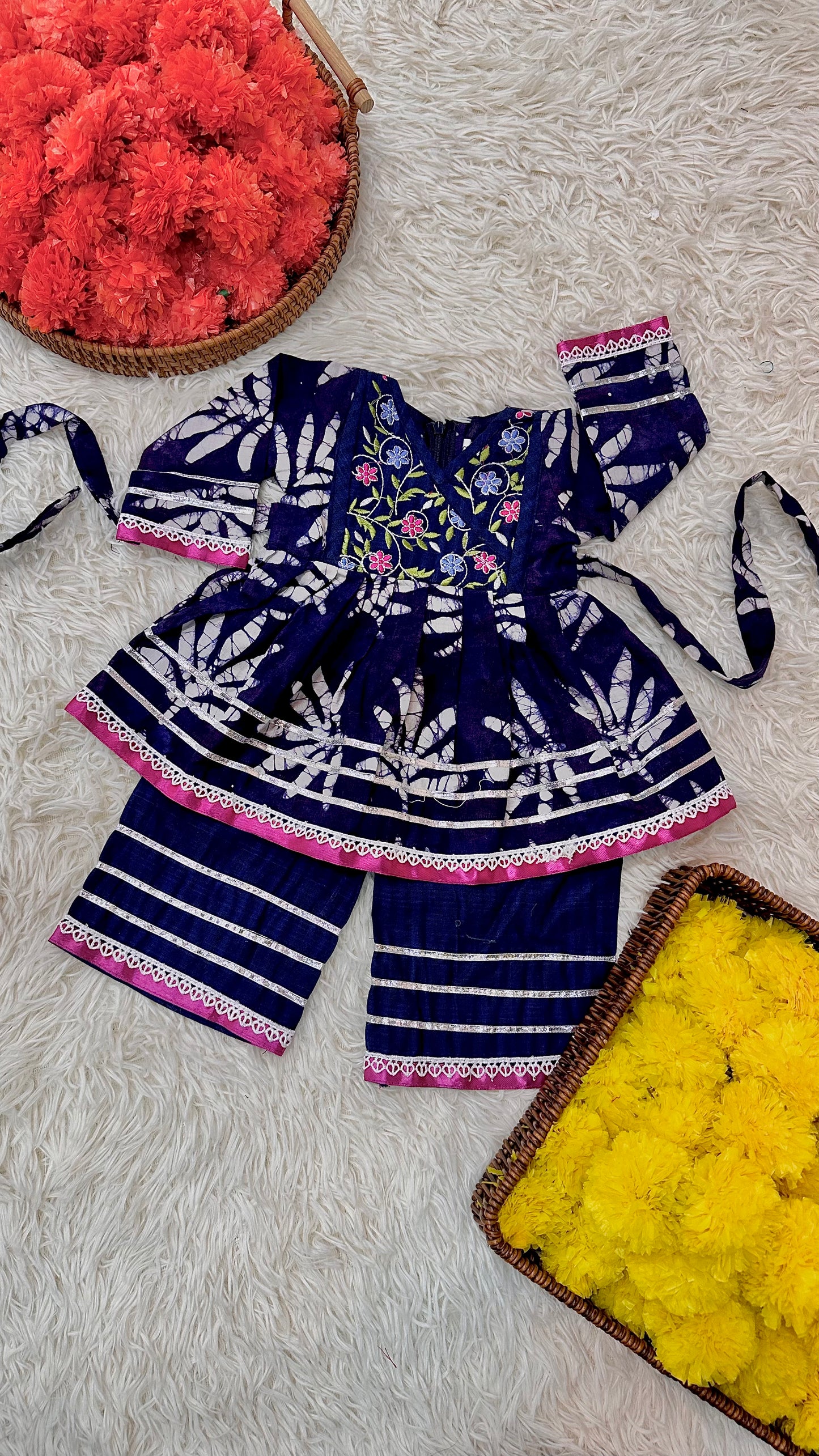 Blue premium cotton palazzo