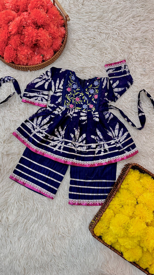 Blue premium cotton palazzo