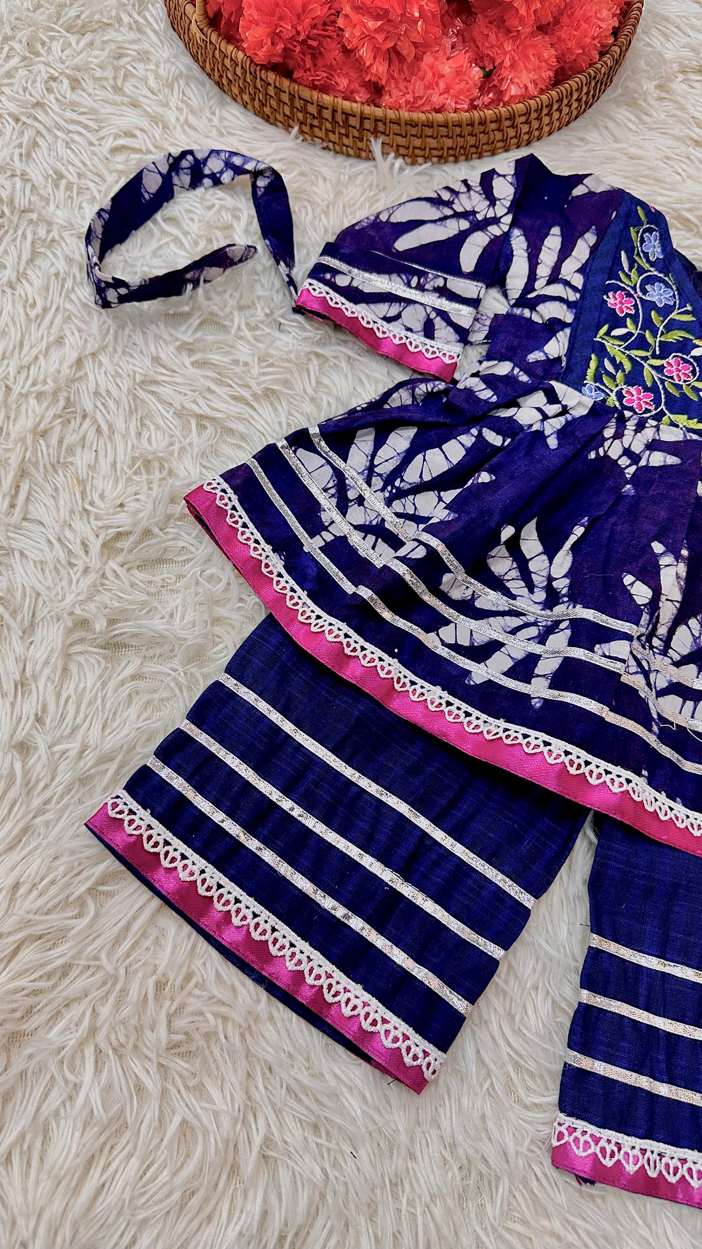 Blue premium cotton palazzo