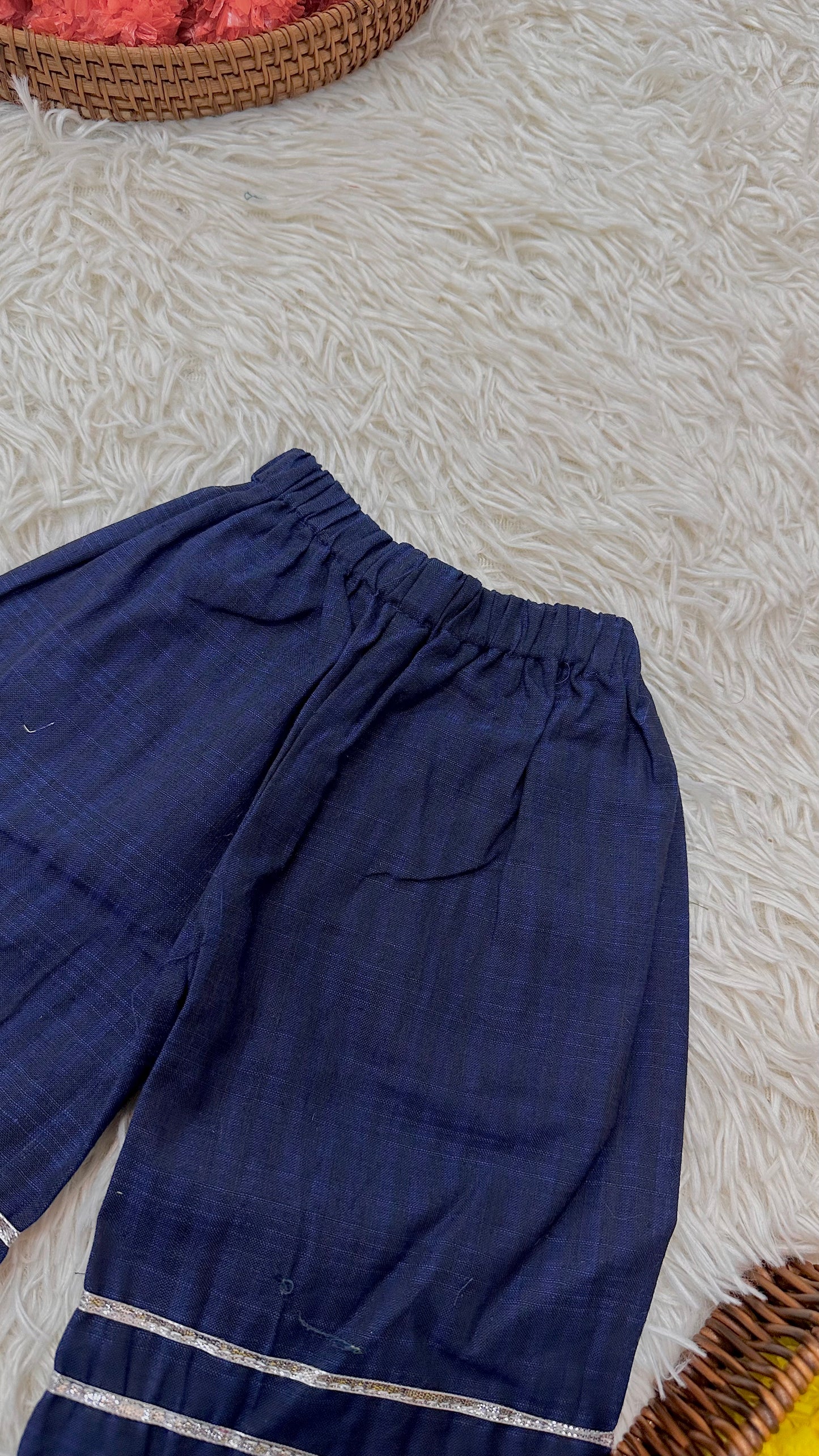 Blue premium cotton palazzo