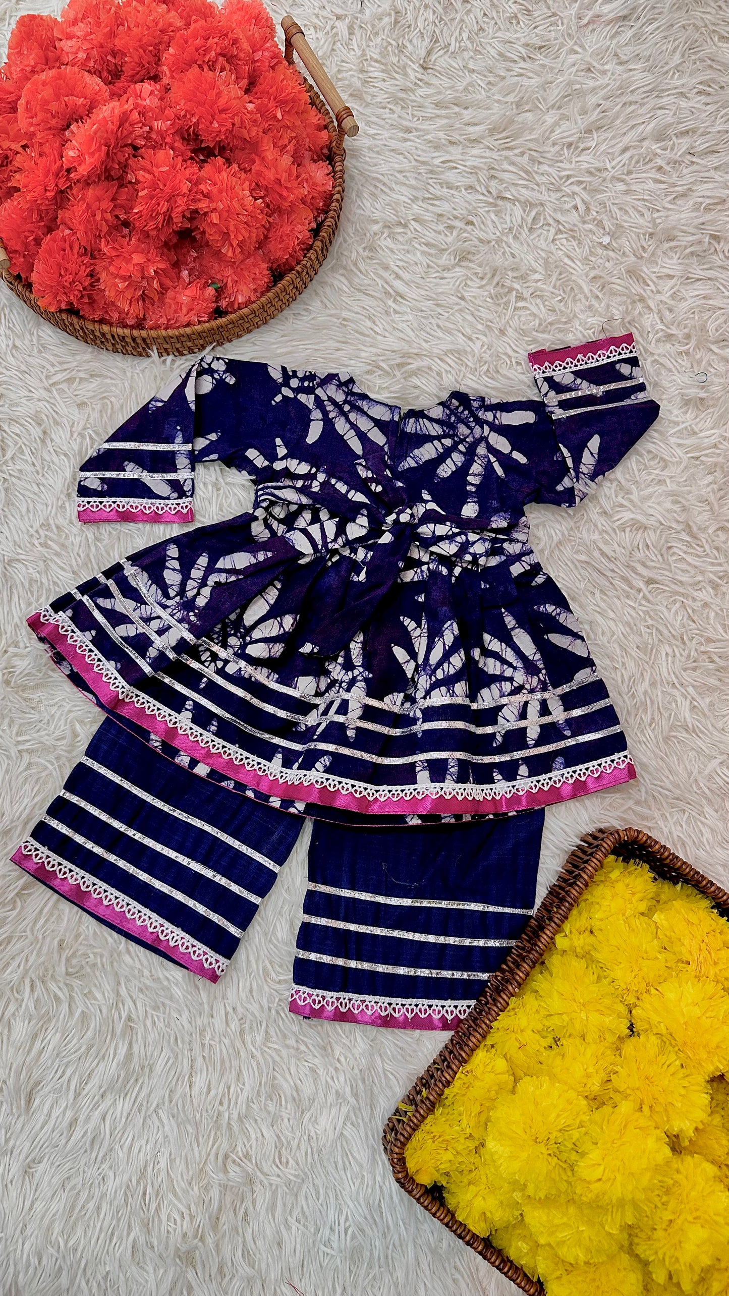 Blue premium cotton palazzo